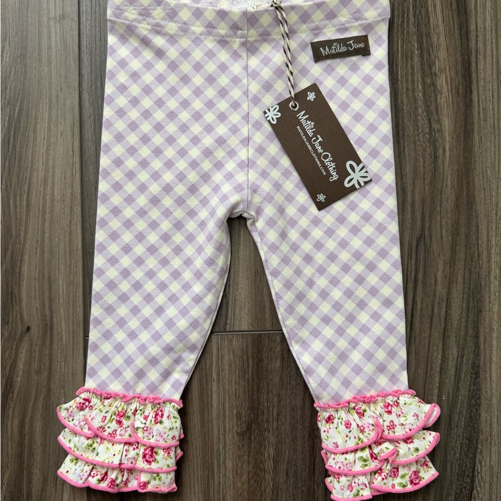 Matilda Jane Lavender Checkered Leggings